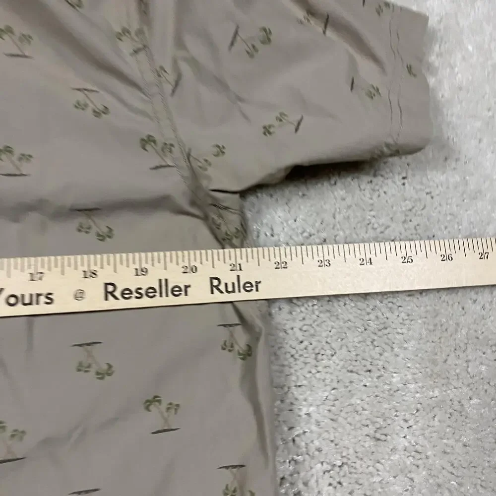 5.11 Tactical Hawaiian Shirt Mens M Beige Graphic Short Sleeve Button Up Palm - Picture 4 of 6